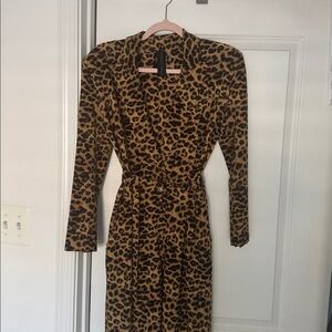 Norma Kamali Leopard Print Jumpsuit